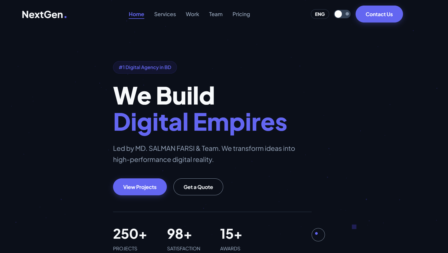 Agency Website Project